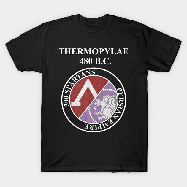 Thermopylae Sparta vs Persia Famous Battle T-Shirt by AgemaApparel